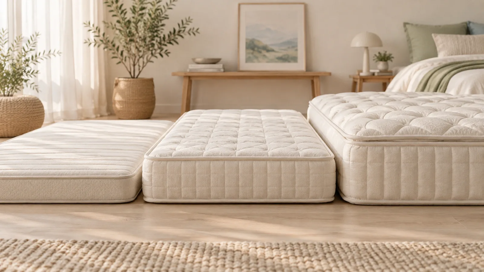матрасы линеек Comfort, Premium и Luxe рядом